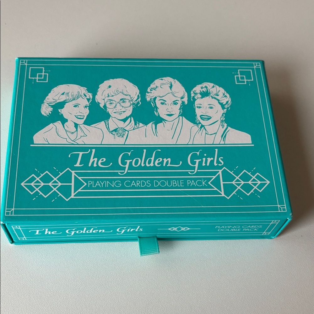 The Golden Girls Playing Cards Double Pack - Teal NWOT
